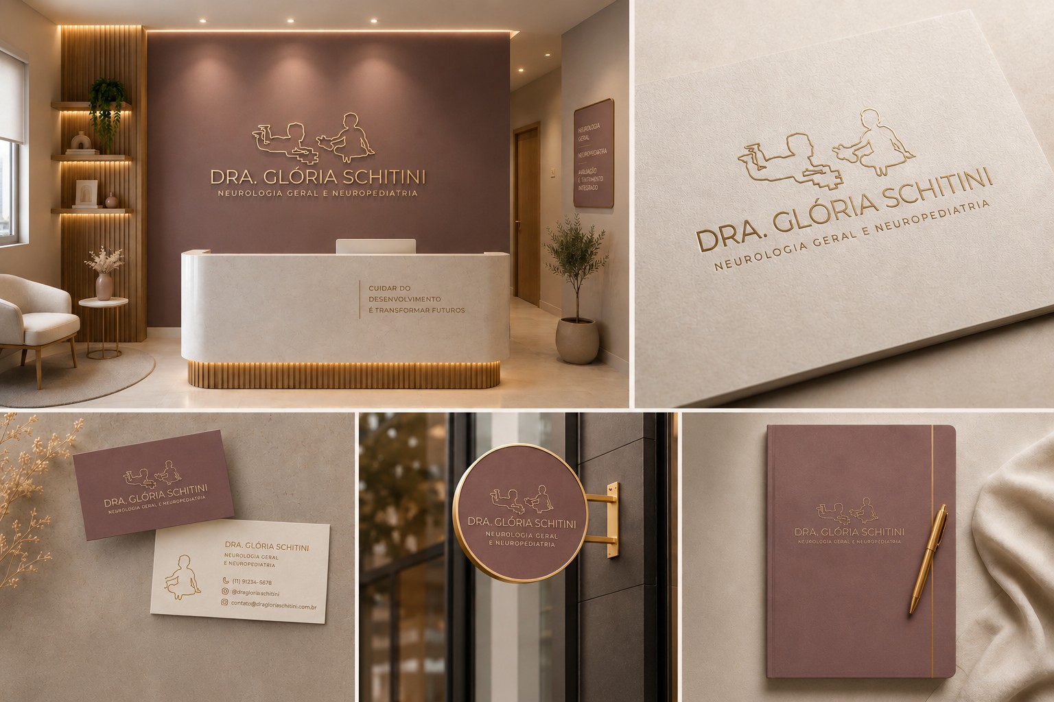 Projeto Dra. Glória Schitini desenvolvido pela Elegance IV e EIV Branding