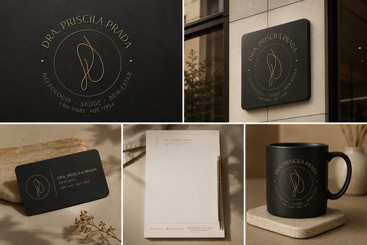 Projeto Dra. Priscila Prada desenvolvido pela Elegance IV e EIV Branding