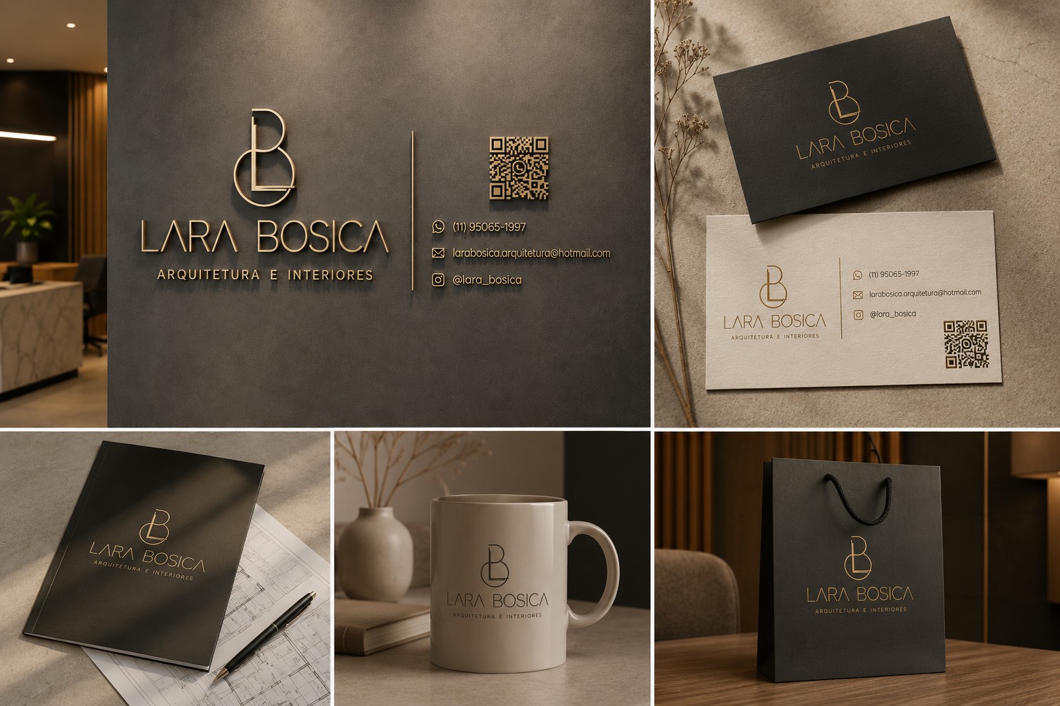 Projeto Lara Bosica desenvolvido pela Elegance IV e EIV Branding